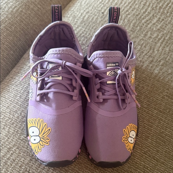 adidas Other - adidas Kids Purple Sneakers with Yellow Floral Accents